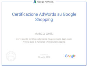 Certificazione AdWords su Google Shopping